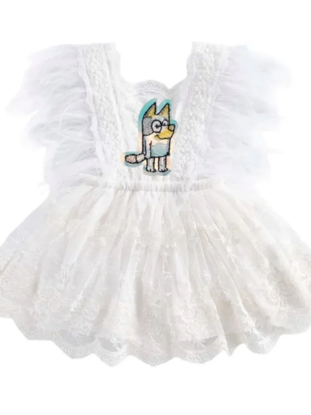 Bluey Dress Lace Birthday Outfit Bluey Clothes Bingo Dress romper
